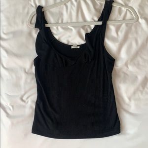 Ruffle collar crop tank top from garage